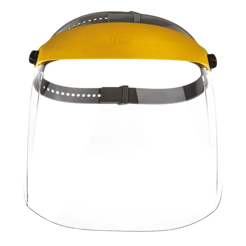 Bolle Safety Clear Acetate Face Shield with Electric Arc Resistance, Yellow Frame, CE Certified RELRSI