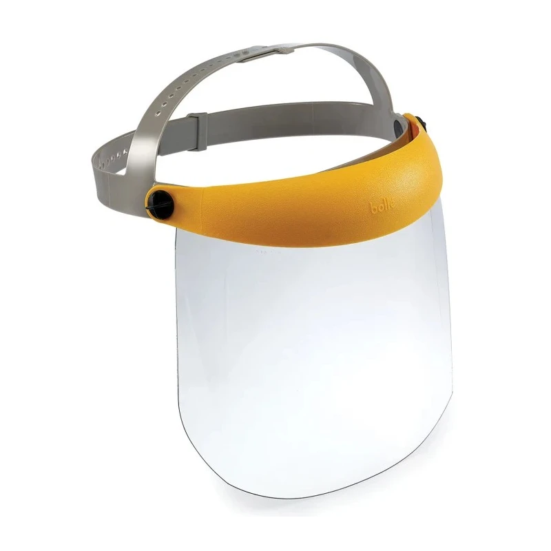 Bolle Safety Clear Acetate Face Shield with Electric Arc Resistance, Yellow Frame, CE Certified RELRSI