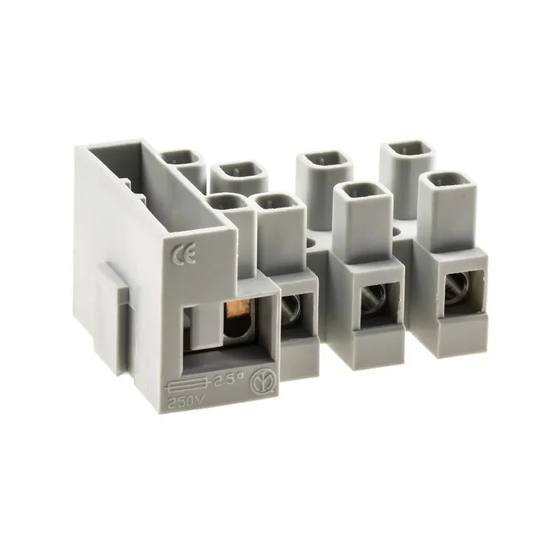 CAMDENBOSS Fused Terminal Block 4-Way Screw Mount 20A Current 4mm² Wire Size Nylon Material CFTBN/4