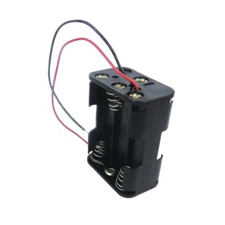 RS PRO Battery Holder Lead Wire Mount Polypropylene Body Coil Spring Termination 6 Cells 58x45x28mm 185-4637