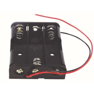 RS PRO Battery Holder for AA Batteries 3 Cells Polypropylene Body with Coil Spring Termination 58x48.3x17mm 185-4647