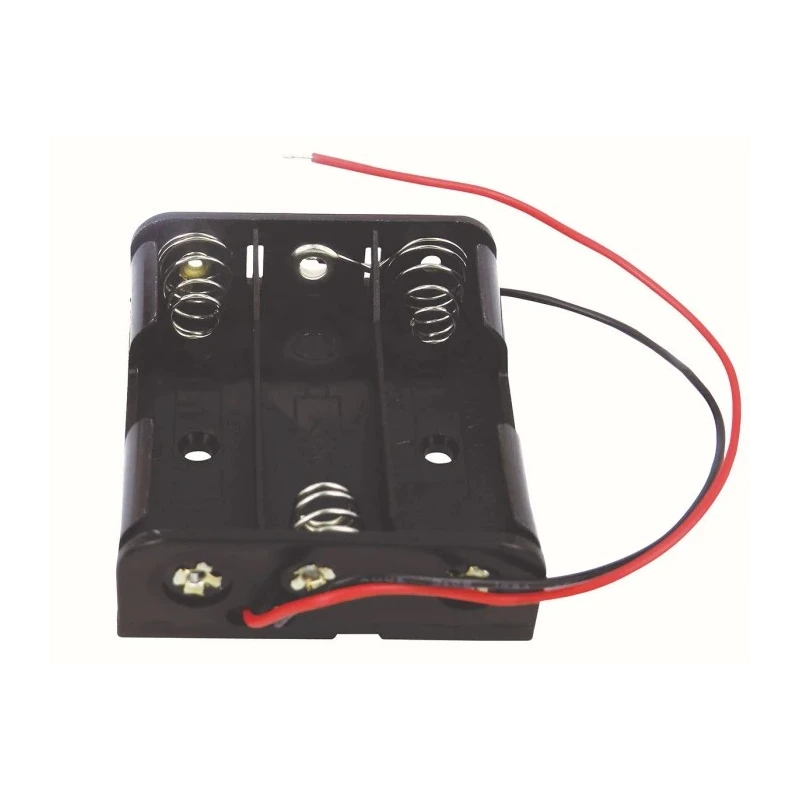 RS PRO Battery Holder for AA Batteries 3 Cells Polypropylene Body with Coil Spring Termination 58x48.3x17mm 185-4647