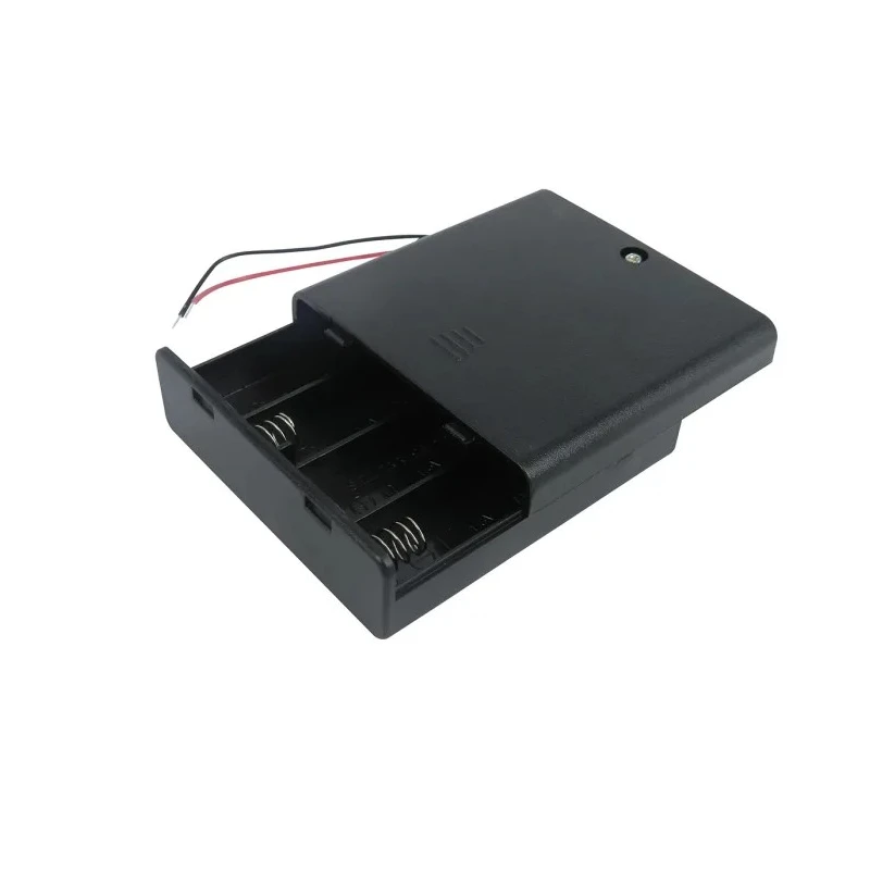 RS PRO AA Size 4 Cell Battery Holder with Coil Spring Termination Polypropylene Body 68mm x 65mm x 19mm 185-4747