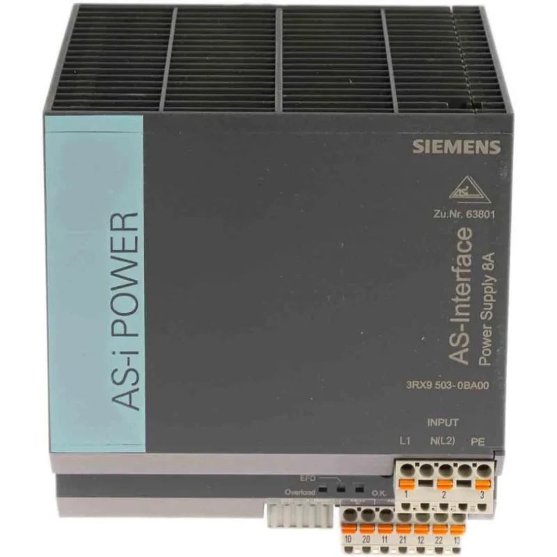 Siemens PLC Power Supply 30V DC 8A Output for AS-I Power Supply Unit 3RX9503-0BA00