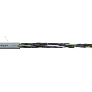 Igus Chainflex CF130.UL Control Cable 3 Cores 1mm² 17 AWG Unscreened Armoured 10 m Grey Polyvinyl Chloride CF130.10.03.UL