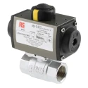 RS PRO Ball Type Pneumatic Actuated Valve, 40 Bar Maximum Operating Pressure, BSP Threaded Female 1/4 in Connections 760-5609