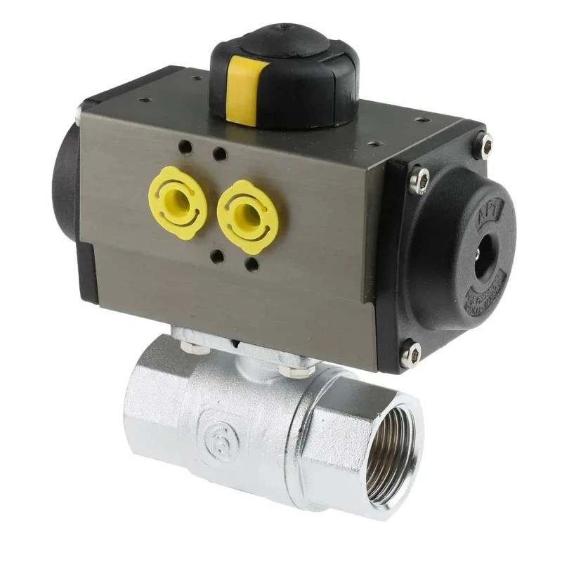 RS PRO Ball Type Pneumatic Actuated Valve, 40 Bar Maximum Operating Pressure, BSP Threaded Female 1/4 in Connections 760-5609