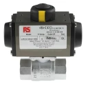 RS PRO Ball Type Pneumatic Actuated Valve, 40 Bar Maximum Operating Pressure, BSP Threaded Female 1/4 in Connections 760-5609