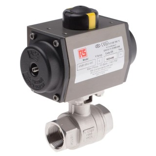 RS PRO Ball Type Pneumatic Actuated Valve 1000 psi BSP Female 1 in 760-5668