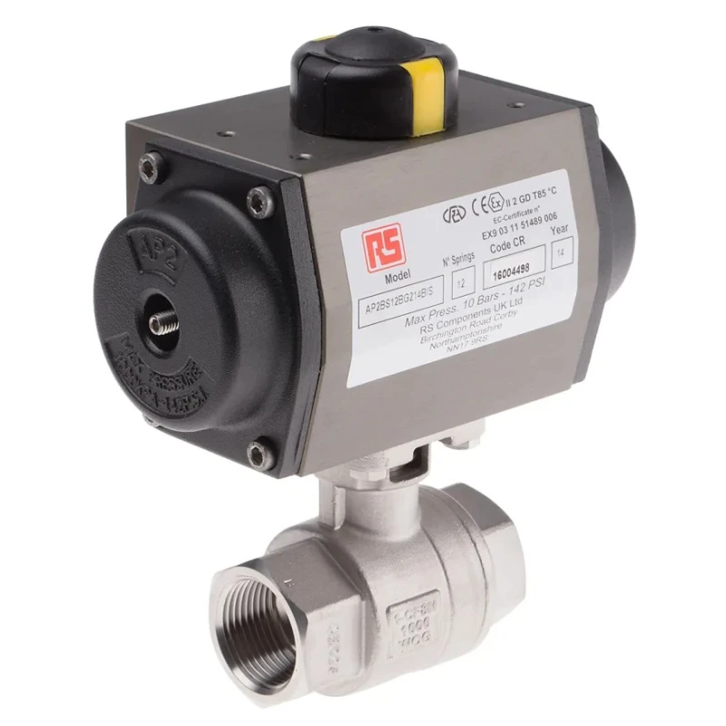 RS PRO Ball Type Pneumatic Actuated Valve 1000 psi BSP Female 1 in 760-5668