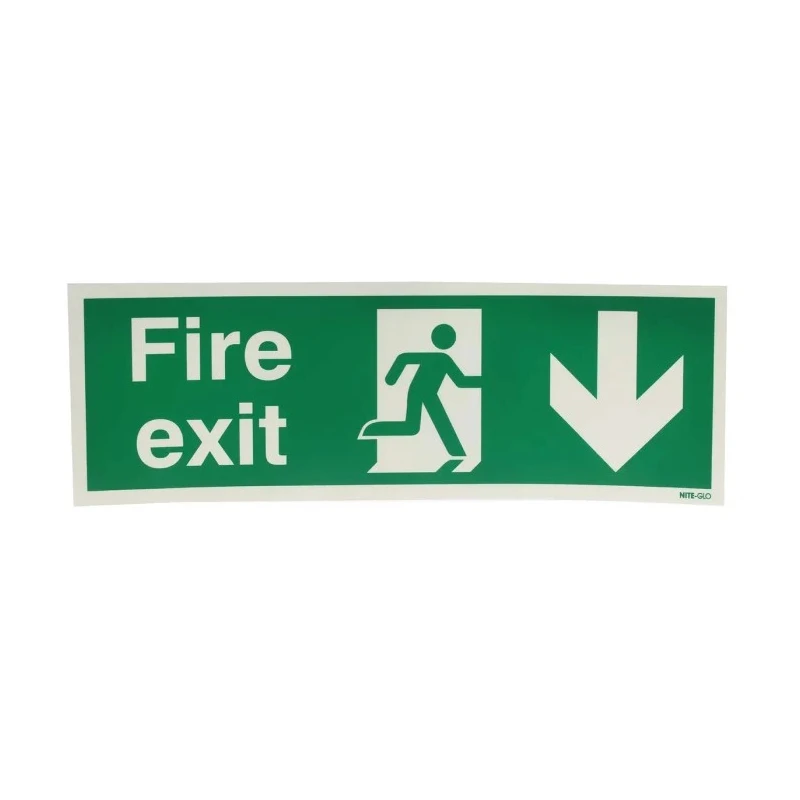 RS PRO Vinyl FIRE EXIT English Exit Sign Self-Adhesive Vinyl 450mm x 150mm 763-1910