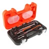 Bahco 29-Piece 1/4 in Standard Socket Set Chrome Finish Alloy Steel S290
