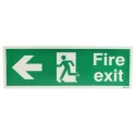 RS PRO Vinyl FIRE EXIT English Exit Sign, Self-Adhesive Vinyl Material, 450mm x 150mm, Green and White 763-1923