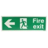 RS PRO Vinyl FIRE EXIT English Exit Sign, Self-Adhesive Vinyl Material, 450mm x 150mm, Green and White 763-1923