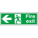 RS PRO Vinyl FIRE EXIT English Exit Sign, Self-Adhesive Vinyl Material, 450mm x 150mm, Green and White 763-1923
