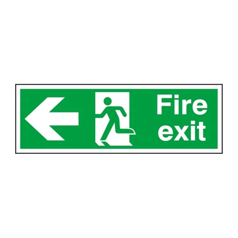 RS PRO Vinyl FIRE EXIT English Exit Sign, Self-Adhesive Vinyl Material, 450mm x 150mm, Green and White 763-1923