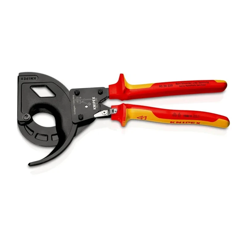 Knipex Ratchet Cable Cutter 320mm 1000V VDE Approved IEC 60900 DIN EN 60900 95 36 320