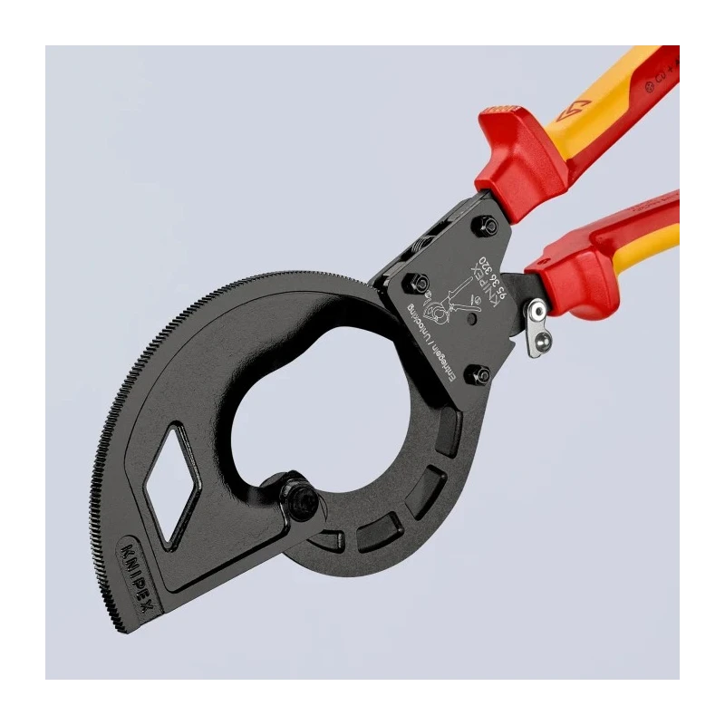 Knipex Ratchet Cable Cutter 320mm 1000V VDE Approved IEC 60900 DIN EN 60900 95 36 320