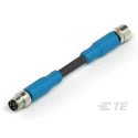 TE Connectivity Male/Female 4 Way Straight to 4 Way Straight Sensor Actuator Cable 500mm T4062113004-001