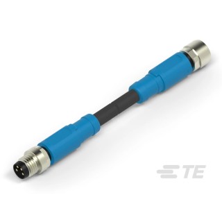 TE Connectivity Male/Female 4 Way Straight to 4 Way Straight Sensor Actuator Cable 500mm T4062113004-001
