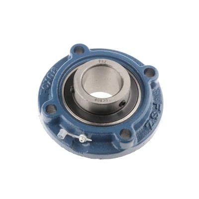 RS PRO Medium Duty 4 Hole Flange Bearing Unit 40 mm Inside Diameter Cast Iron UCFCX08