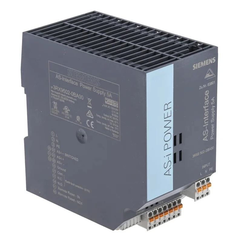 Siemens 3RX950 Series PLC Power Supply 5A Output Current 87 Percent Efficiency IP20 3RX9502-0BA00