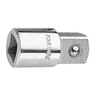 Facom 1/2 in Square Drive Coupler Socket, Chrome Finish, Steel, Overall Length 34.5mm J.232