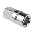 Facom 1/2 in Square Drive Coupler Socket, Chrome Finish, Steel, Overall Length 34.5mm J.232