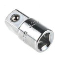 Facom 1/2 in Square Drive Coupler Socket, Chrome Finish, Steel, Overall Length 34.5mm J.232