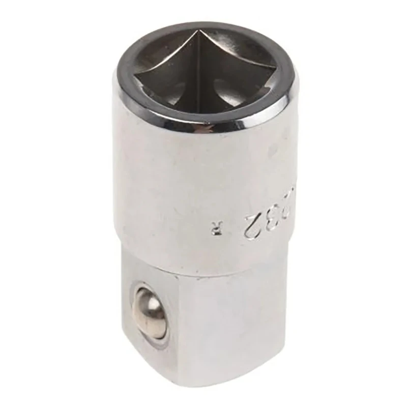 Facom 1/2 in Square Drive Coupler Socket, Chrome Finish, Steel, Overall Length 34.5mm J.232