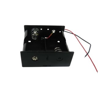 RS PRO Battery Holder for 2 D-Size Cells with Lead Wire and Coil Spring Termination 185-4665