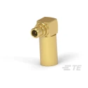 TE Connectivity MMCX Series Coaxial Connector Cable Male MCX, 50 Ω, Right Angle Body Clamp 1-1634002-0