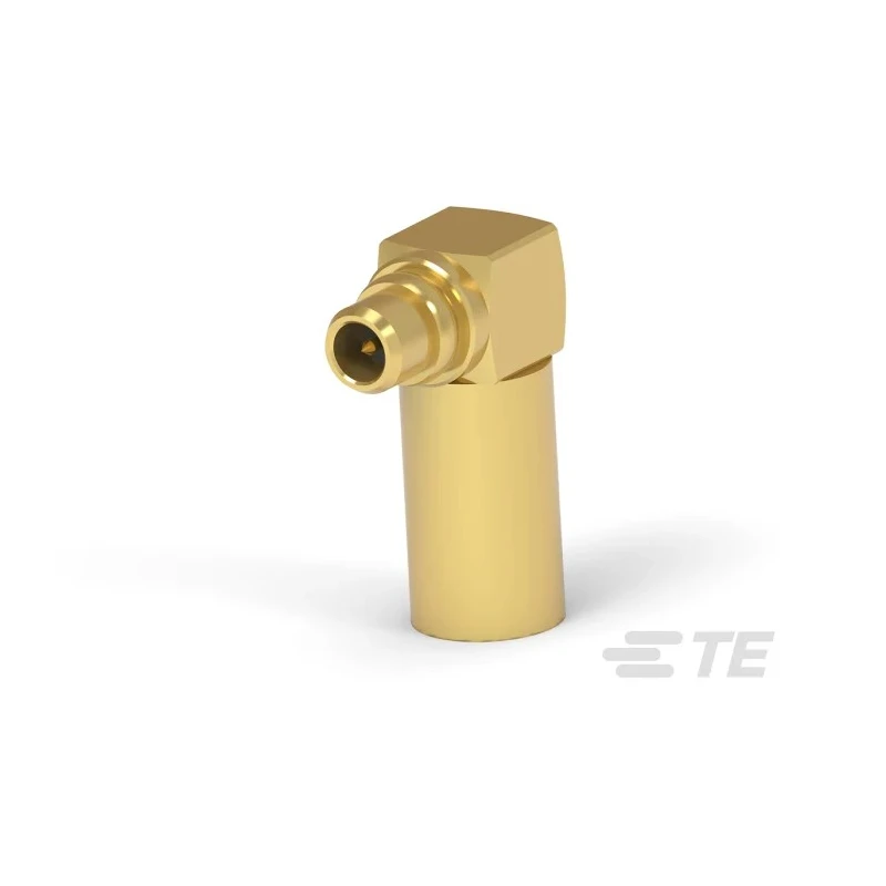 TE Connectivity MMCX Series Coaxial Connector Cable Male MCX, 50 Ω, Right Angle Body Clamp 1-1634002-0