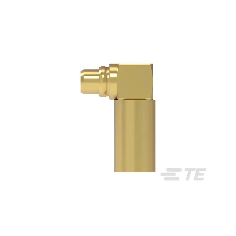 TE Connectivity MMCX Series Coaxial Connector Cable Male MCX, 50 Ω, Right Angle Body Clamp 1-1634002-0