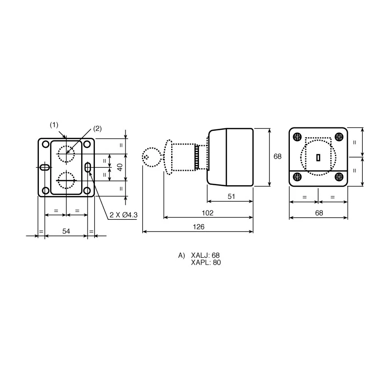 Honeywell Technologies GLA Series Plunger Limit Switch 1 NC/1 NO IP67 Die Cast Zinc Housing 600V AC 6A 