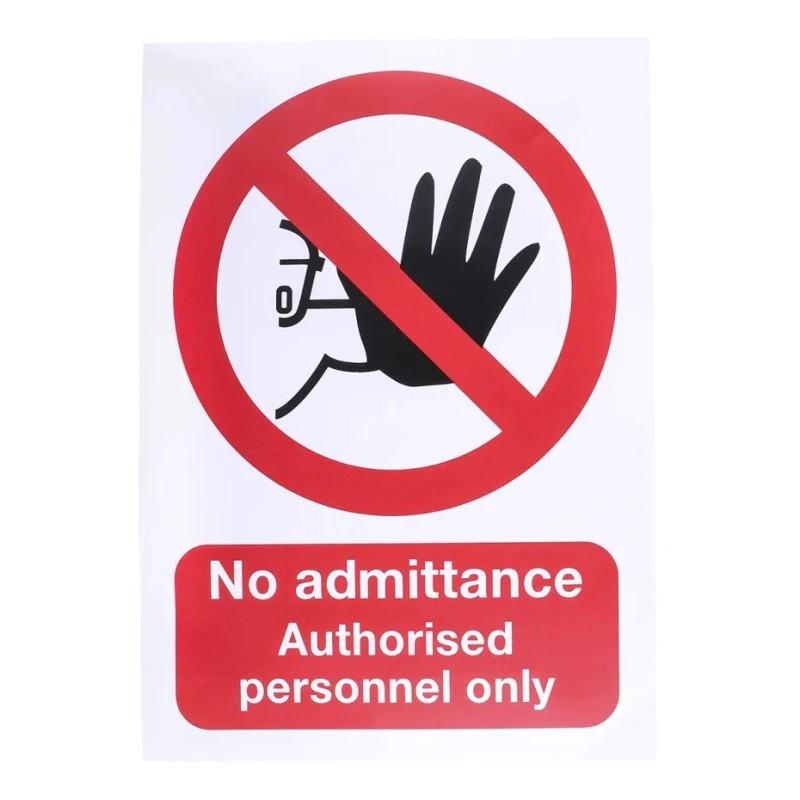RS PRO Vinyl No Admittance Authorised Personnel Only Prohibition Sign 148mm x 210mm 763-2023