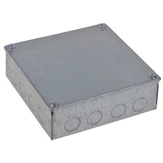 RS PRO Galvanised Steel Adaptable Box 150mm x 150mm x 50mm with 6 Knockouts 763-9242