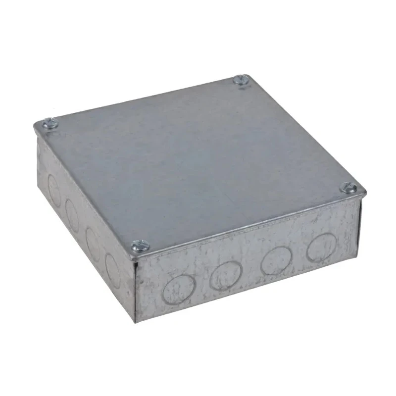 RS PRO Galvanised Steel Adaptable Box 150mm x 150mm x 50mm with 6 Knockouts 763-9242