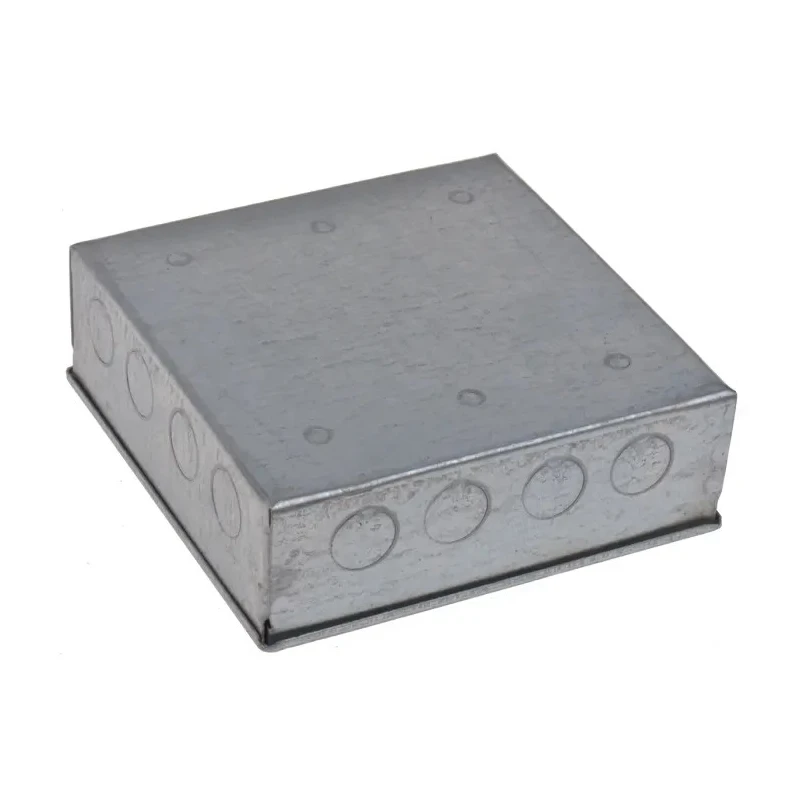 RS PRO Galvanised Steel Adaptable Box 150mm x 150mm x 50mm with 6 Knockouts 763-9242