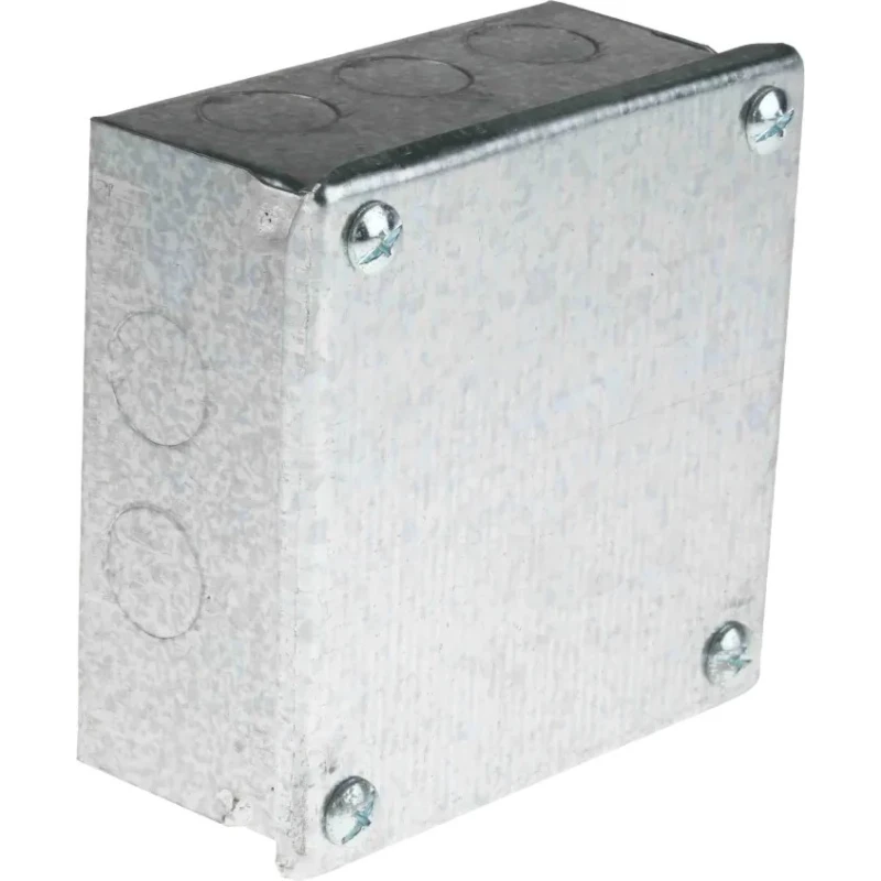 RS PRO Galvanised Steel Adaptable Box 100 mm x 100 mm x 50 mm with 5 Knockouts 763-9248