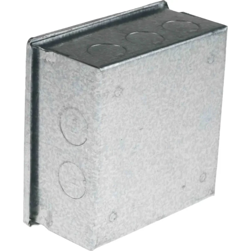 RS PRO Galvanised Steel Adaptable Box 100 mm x 100 mm x 50 mm with 5 Knockouts 763-9248