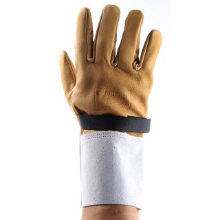 Facom Yellow Leather Electricians Gloves Size 9 Uncoated Coating BC.109VSE