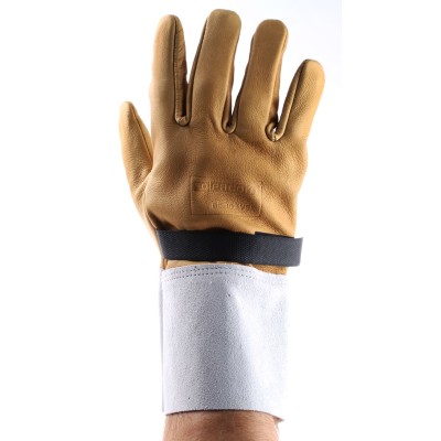 Facom Yellow Leather Electricians Gloves Size 9 Uncoated Coating BC.109VSE