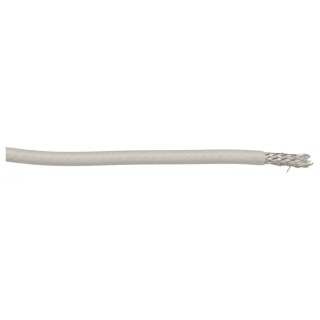 Alpha Wire Alpha Essentials Communication & Control Cable, 1 Core, 0.33mm² 22 AWG, Screened, 600V, White FEP 2834 WH005