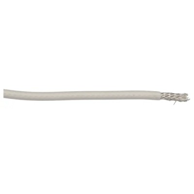 Alpha Wire Alpha Essentials Communication & Control Cable, 1 Core, 0.33mm² 22 AWG, Screened, 600V, White FEP 2834 WH005
