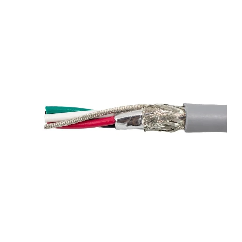 Alpha Wire Alpha Essentials Communication & Control Control Cable 4 Cores 28 AWG Screened Grey Polyvinyl 305m 3464C SL001