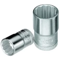 Gedore 3/8 in Drive 24 mm 12 Point Square Socket, 33mm Overall Length D 30 24