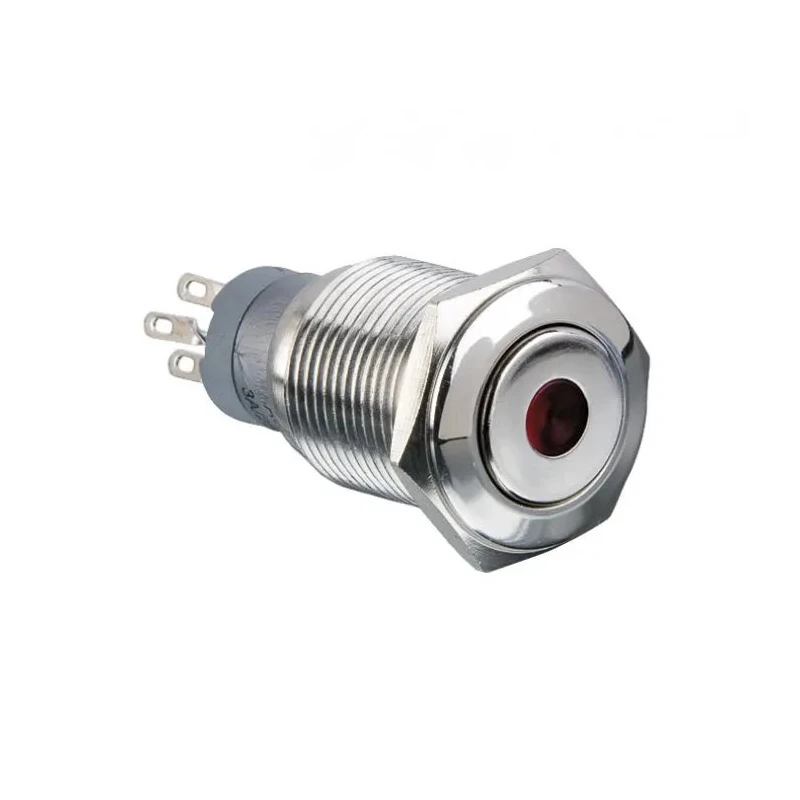 Arcolectric (Bulgin) Ltd Illuminated Momentary Panel Mount Push Button Switch DPDT Blue LED 16.2 mm Cutout MP0045