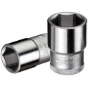 Gedore 1/2 in Drive 20 mm 6 Point Square Chrome Vanadium Steel Socket 17mm Overall Length 19 20
