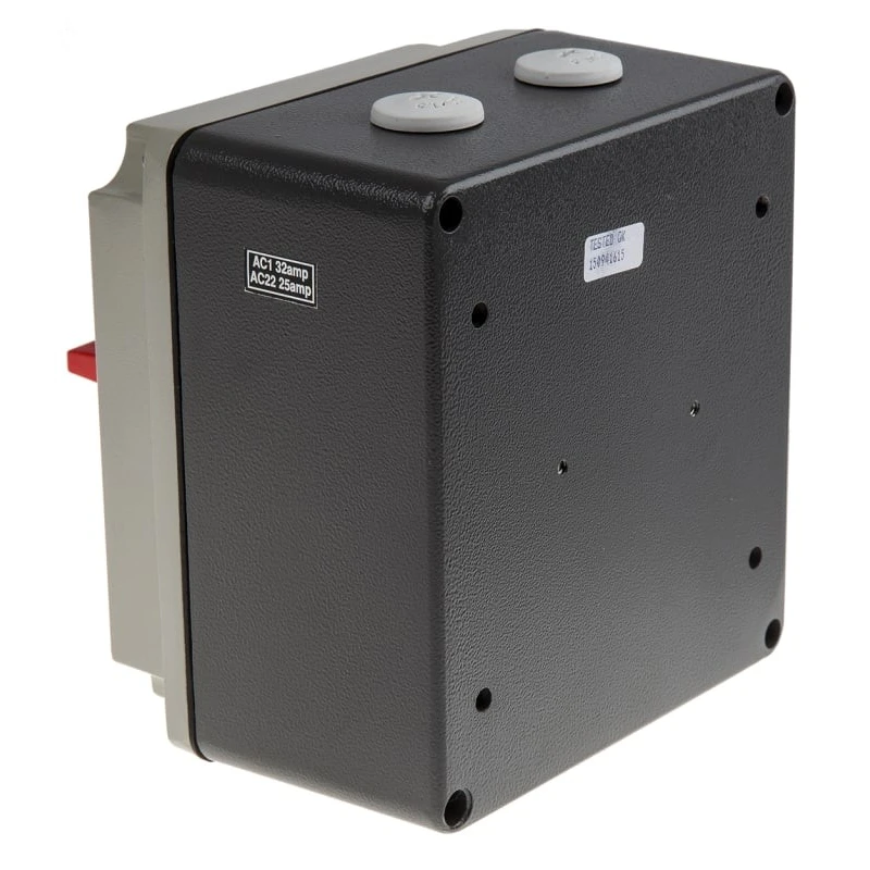 RS PRO 4-Pole Panel Mount Isolator Switch IP65 32A 15 kW IP65